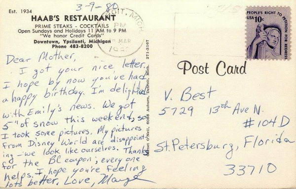 Haabs Restaurant - Old Postcard Photo